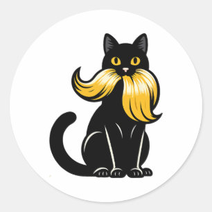 Sticker Rond Chat Ladies For Kamala Harris Anti-trump Funny Ele