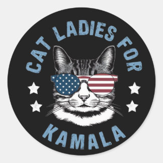 Sticker Rond Chat Ladies Pour Kamala