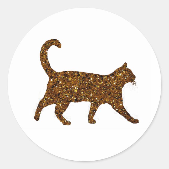 Sticker Rond Chat mousseux (Devant)