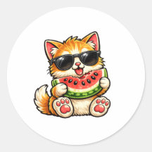 Chat pastèque cool