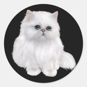 Sticker Rond Chat persan mignon