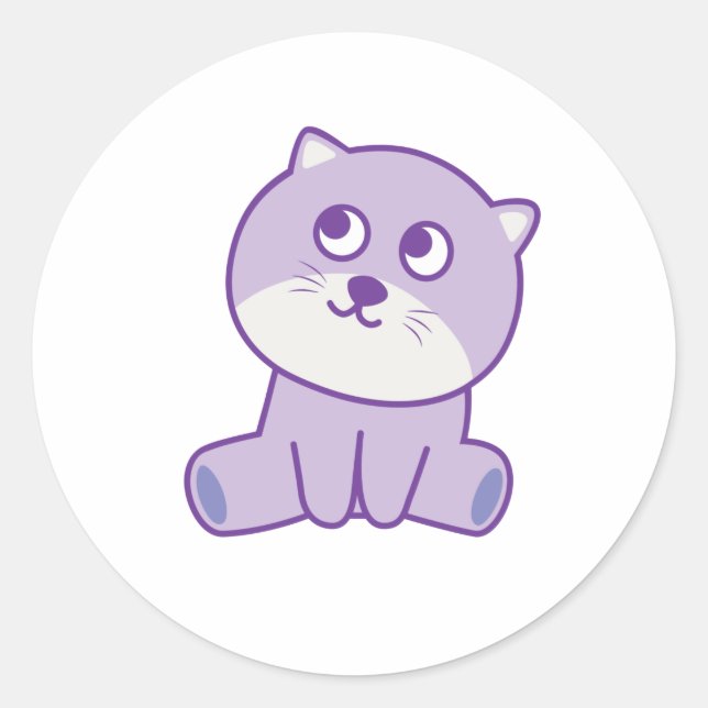 Sticker Rond chat regardant le ciel (Devant)