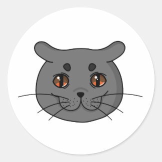 Sticker Rond Chat Shorthair