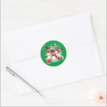 Sticker Rond Chat Snowman Père Noël Christmas Light Chat Maman<br><div class="desc">Chat Snowman Père Noël Noël Light Chat Maman Chat Papa Amoureux des chats</div>