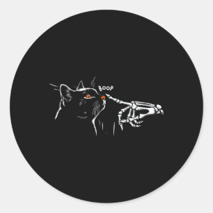Sticker Rond Chat Squelette Halloween Poêle Femmes Animaux Femm