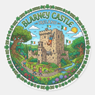 Sticker Rond Château de Blarney Irlande
