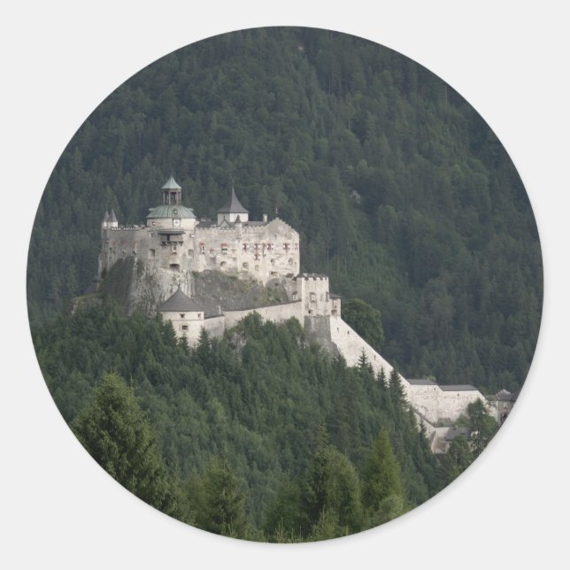 Sticker Rond Château de Hohenwerfen (Devant)