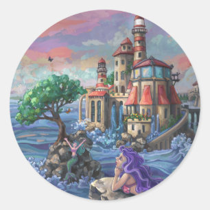 Sticker Rond Château de la Sirène