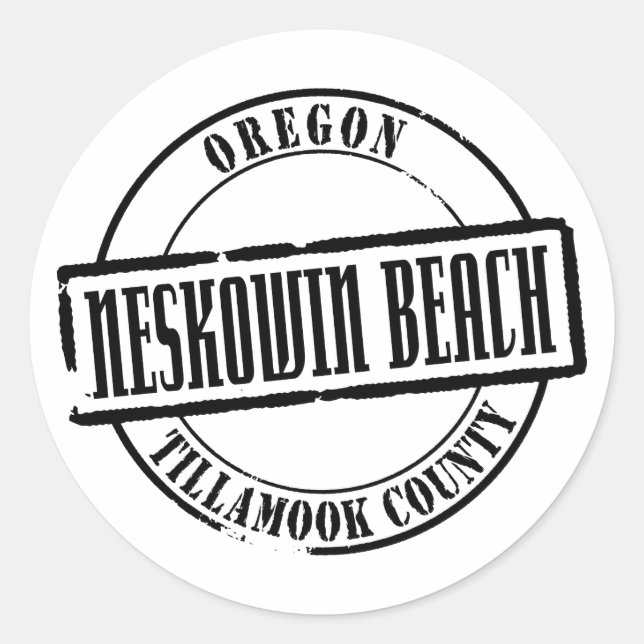 Sticker Rond Château de Neskowin (Devant)
