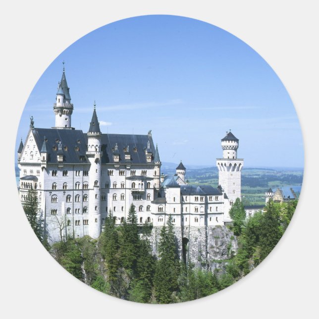 Sticker Rond Château de Neuschwanstein Bavaria (Devant)