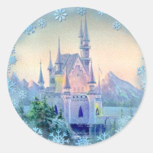 Sticker Rond CHÂTEAU de NOËL par SHARON SHARPE