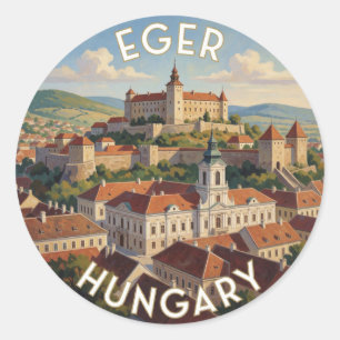 Sticker Rond Château d'Eger Hongrie Monument Historique
