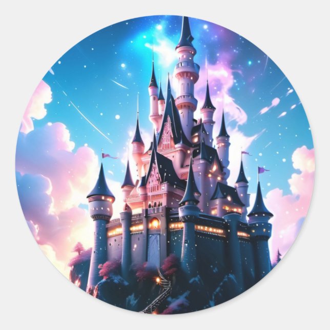 Sticker Rond Château d'Imaginaire (Devant)