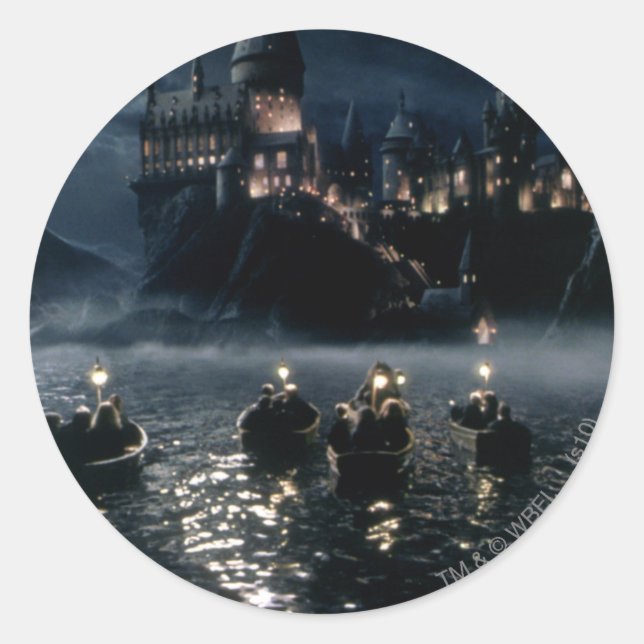 Sticker Rond Château Harry Potter | Arrivée à Hogwarts (Devant)
