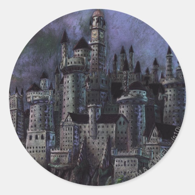 Sticker Rond Château Harry Potter | Magnifique Hogwarts (Devant)
