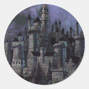 Sticker Rond Château Harry Potter Magnifique Hogwarts