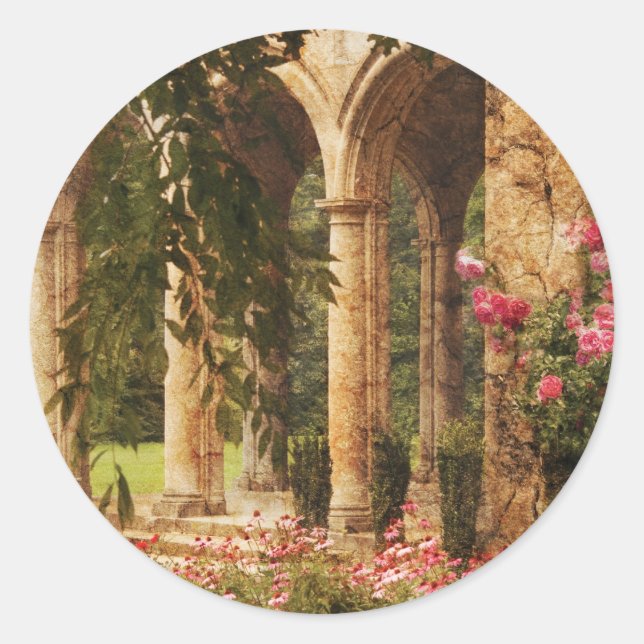 Sticker Rond Château - Le Jardin secret (Devant)