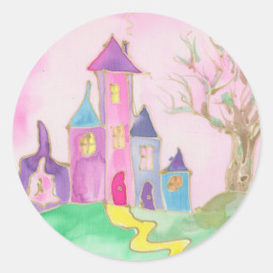 Sticker Rond Château magique