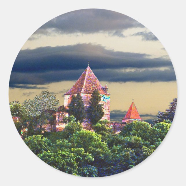 Sticker Rond château médiéval (Devant)