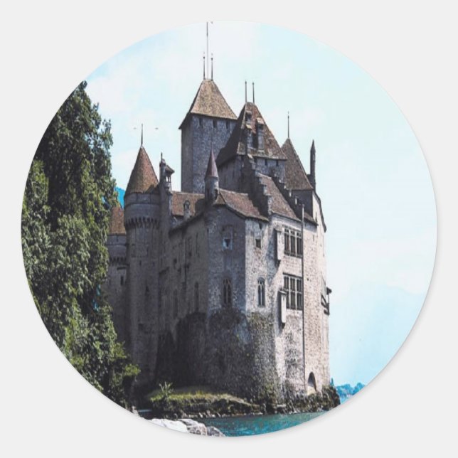 Sticker Rond château sur l'autocollant d'eau (Devant)