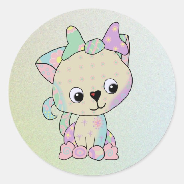 Sticker Rond Chaton (Devant)