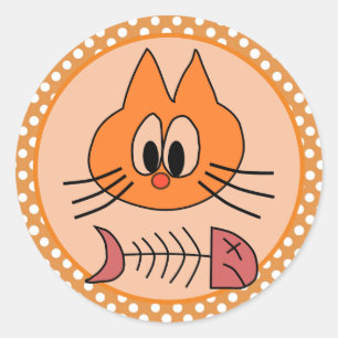 Sticker Rond Chaton