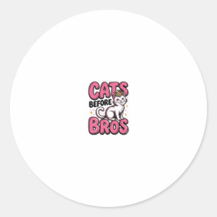 Sticker Rond Chats avant frères conception de t-shirt vintage c
