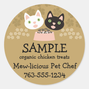 Sticker Rond chats cuisine faite maison chef collants