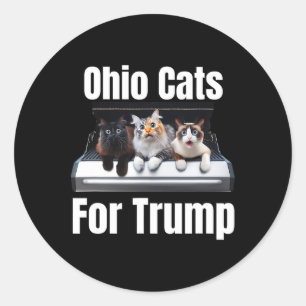 Sticker Rond Chats de l'Ohio pour Trump - Chat politique drôle
