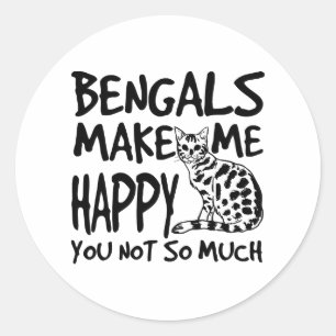 Sticker Rond Chats du Bengale