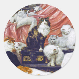 Sticker Rond Chats (Les amoureux de ma femme), Carl Kahler