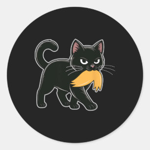Sticker Rond Chats noirs drôles contre Trump Anti Trump Tee