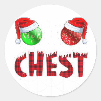Sticker Rond Chats pour tous Noël Chat Drôle Xmas Femmes