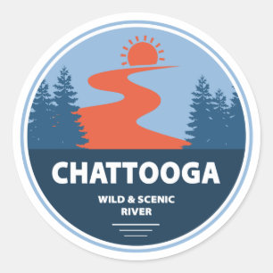 Sticker Rond Chattooga Wild Et Rivière Pittoresque