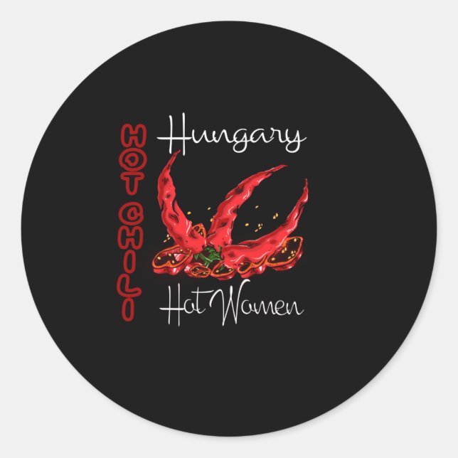 Sticker Rond Chaud Chili Pepper Design de Noël, Unisex (Devant)