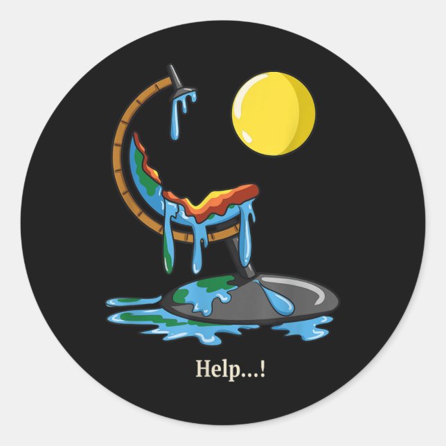 Sticker Rond Chauffage anti-sol Changement climatique Pro Natur (Devant)