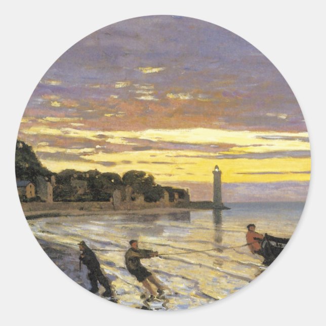 Sticker Rond Chauffage d'un bateau, Honfleur (Devant)