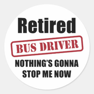 Sticker Rond Chauffeur de bus retiré