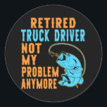 Sticker Rond Chauffeur de camion retraité Pêcheur Lover Retrait<br><div class="desc">Chauffeur de camion retraité Pêcheur Amoureux cadeau de retraite. Un cadeau parfait pour votre père, maman, papa, hommes, femmes, amis et membres de la famille le jour de Thanksgiving, Noël, Fête des mères, Fête des pères, 4 juillet, 1776 Jour indépendant, Fête des anciens combattants, Fête de l'Halloween, Fête de Patrick...</div>