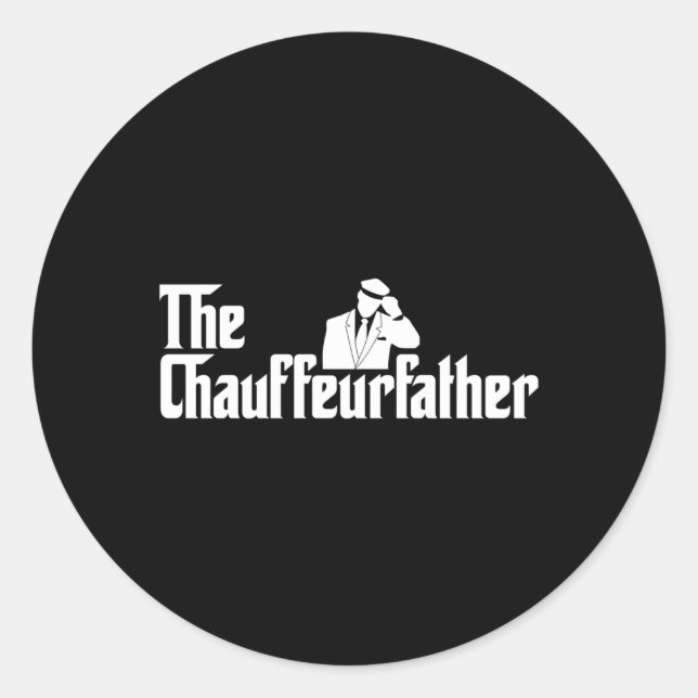 Sticker Rond Chauffeurfather Limousine Chau (Devant)