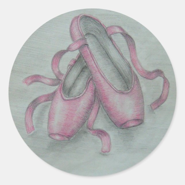 Sticker Rond Chaussure de ballet (Devant)