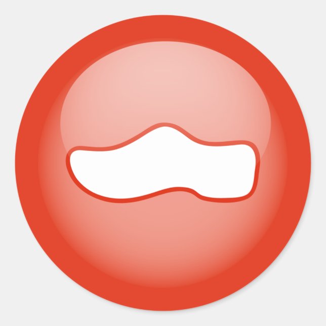 Sticker Rond Chaussure hollandaise en bois (Devant)