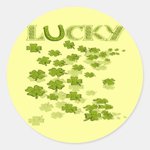 Sticker Rond Chaussure Lucky Shamrocks