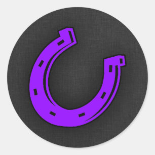 Sticker Rond Chaussure pourpre violette de cheval