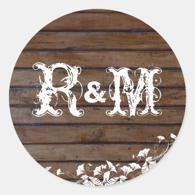 Sticker Rond Chaussures Brown en bois (Devant)