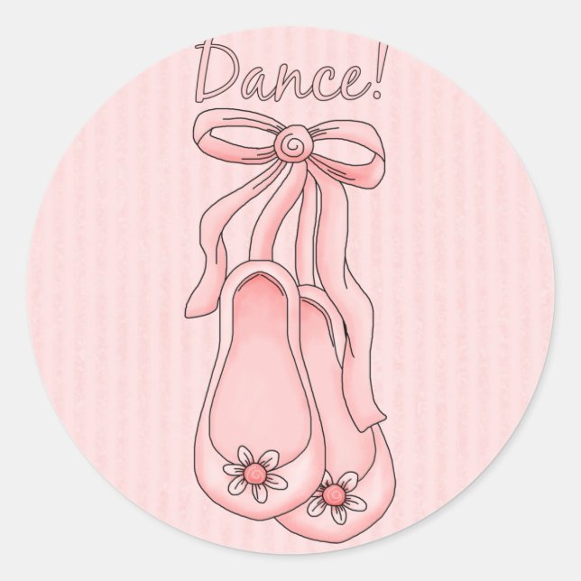 Sticker Rond Chaussures de ballet (Devant)