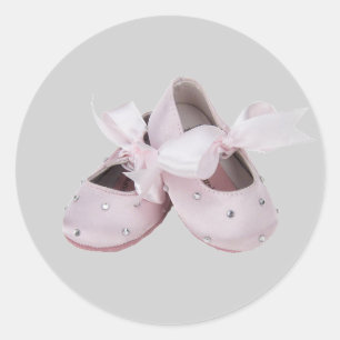 Sticker Rond Chaussures de ballet rose pour bébé