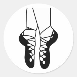 Sticker Rond Chaussures de danse irlandaises