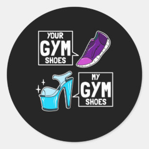Sticker Rond Chaussures de gym Ballet Dancer
