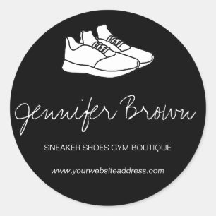 Sticker Rond Chaussures de gym baskets mode sport